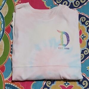 Disney Parks Disneyland Pastel Tie Dye Spirit Jersey with Glittered Letters XL